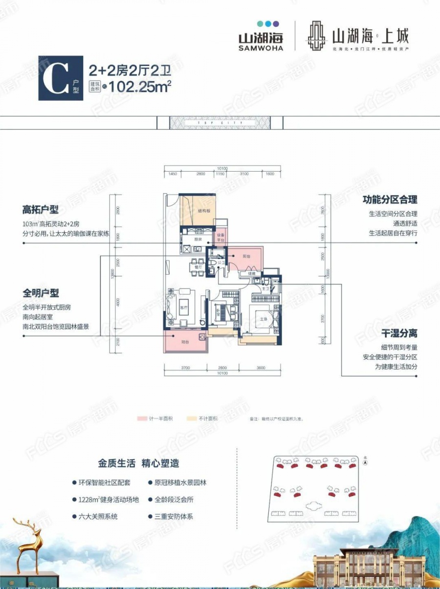 合浦山湖海·上城楼盘户型图3